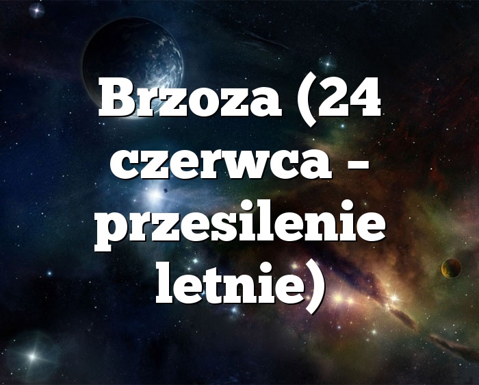 Brzoza (24 czerwca – przesilenie letnie)