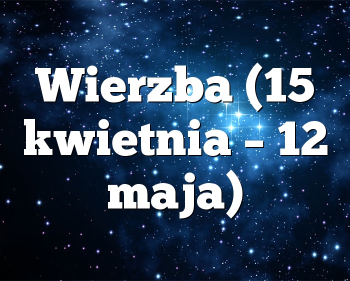 Wierzba (15 kwietnia – 12 maja)